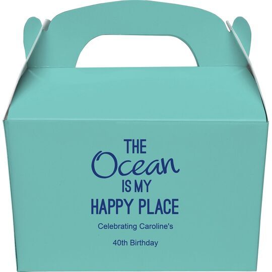 The Ocean is My Happy Place Large Favor Boxes